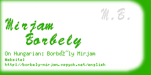 mirjam borbely business card